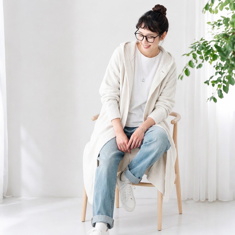 XS-2XL 新商品＆再入荷 長袖 無地 フード付き カーディガン XS ダークグレー