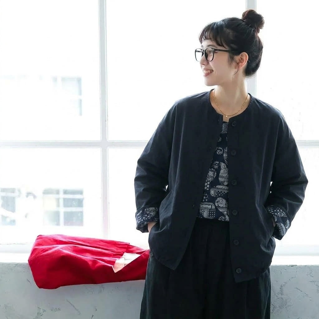 M-2XL  とてもハンサム 無地 長袖 上品見え トレンチコート M ブラック