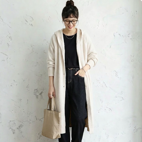 XS-2XL 新商品＆再入荷 長袖 無地 フード付き カーディガン XS ダークグレー