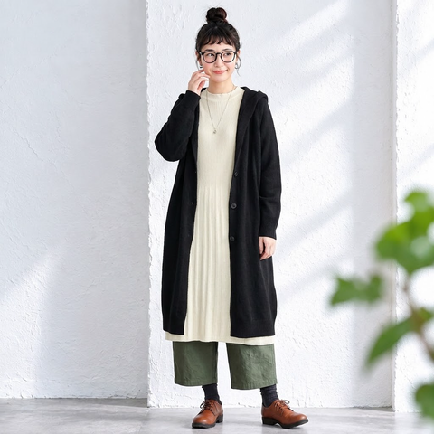 XS-2XL 新商品＆再入荷 長袖 無地 フード付き カーディガン XS ダークグレー