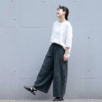 M-2XL 履き飽きない「新感覚」シンプル ナチュラル チェック柄 ガウチョパンツ M ダークブルー