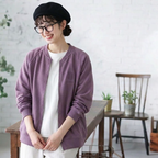 M-3XL 秋仕様 ジップアップ 薄手仕様 カジュアル パーカージャケット 3XL パープル