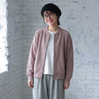 M-3XL 秋仕様 ジップアップ 薄手仕様 カジュアル パーカージャケット M ピンク