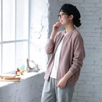 M-3XL 秋仕様 ジップアップ 薄手仕様 カジュアル パーカージャケット 3XL ピンク