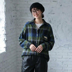 L-5XL『今売れてます!』 切り替え 長袖 チェック柄 シャツ L チェック柄