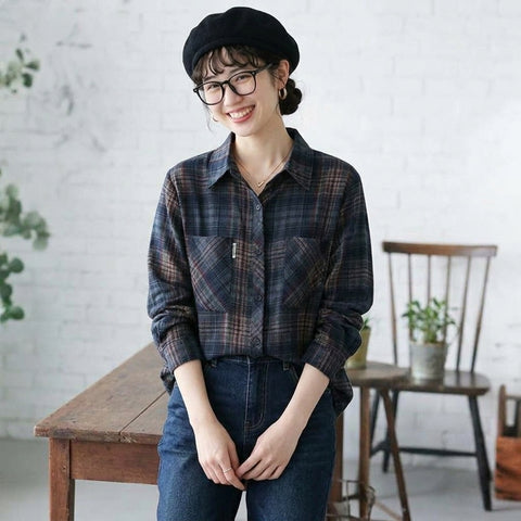 L-5XL 大好評レビュー 柔らかい チェック柄 長袖 シャツ L 写真通り