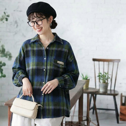 L-5XL『今売れてます!』 切り替え 長袖 チェック柄 シャツ L チェック柄