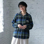 L-5XL『今売れてます!』 切り替え 長袖 チェック柄 シャツ L チェック柄