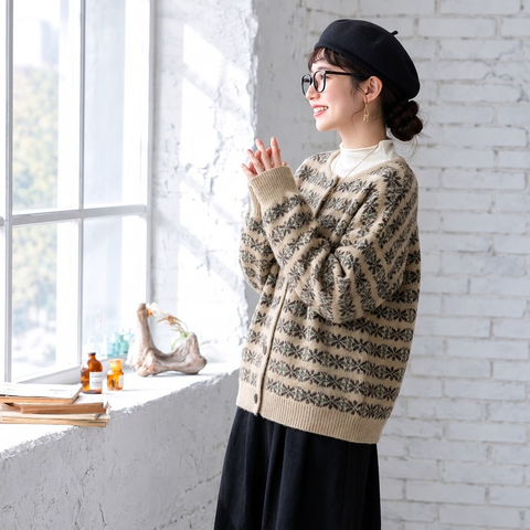 S-3XL 新作登場 プリント 長袖 花模様 レトロ カーディガン 3XL 写真通り