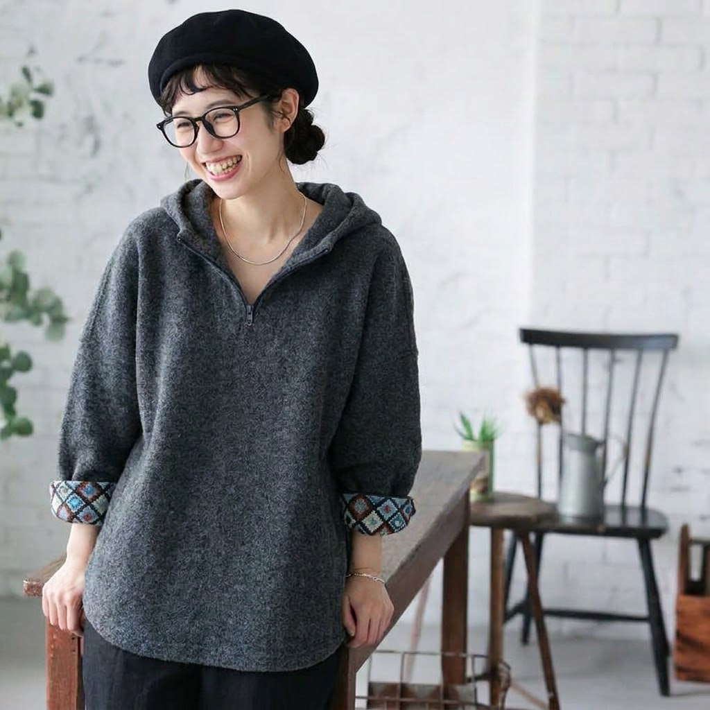 M-3XL 超人気 フード付き  長袖 無地 シンプル Tシャツ M グレー