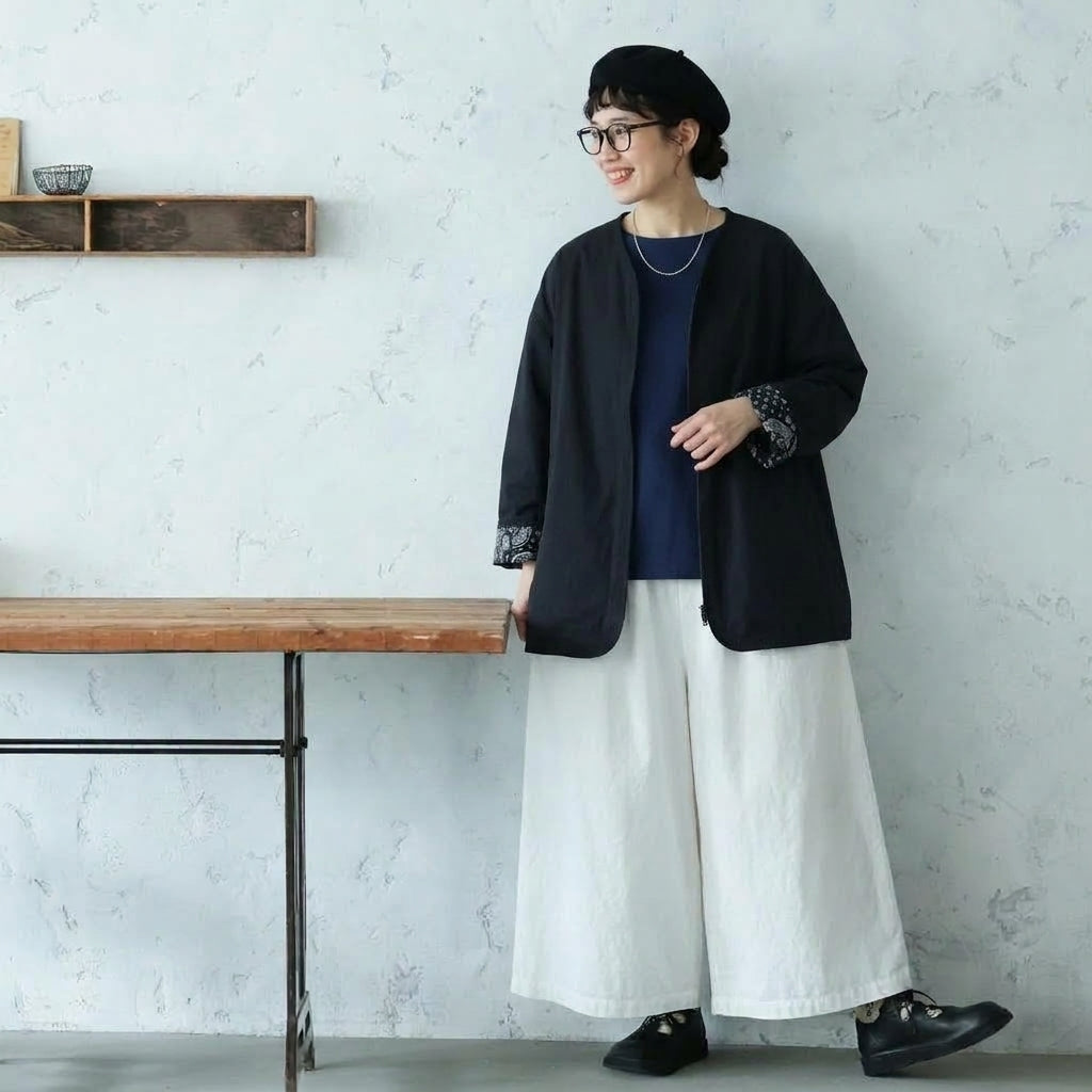 M-2XL  とてもハンサム 無地 長袖 上品見え トレンチコート M ブラック