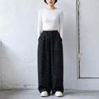 S-2XL 新商品＆再入荷 花柄  ポケット付き ガウチョパンツ S ブラウン (レギュラー丈)