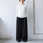 S-2XL 新商品＆再入荷 花柄  ポケット付き ガウチョパンツ S ブラウン (レギュラー丈)