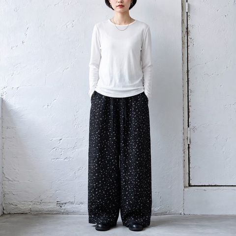 S-2XL 新商品＆再入荷 花柄  ポケット付き ガウチョパンツ S ブラウン (レギュラー丈)