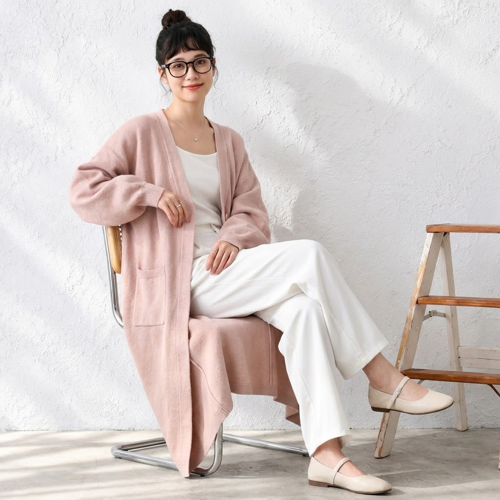 XS-2XL 新商品＆再入荷 長袖 無地 フード付き カーディガン 2XL ピンク