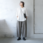 M-2XL チェック柄 通気性良い カジュアル アンクル丈（9分丈）パンツ M ブラック