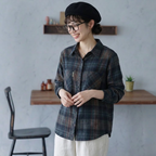 L-5XL 大好評レビュー 柔らかい チェック柄 長袖 シャツ L 写真通り