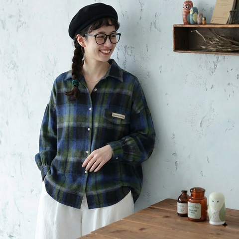 L-5XL『今売れてます!』 切り替え 長袖 チェック柄 シャツ L チェック柄