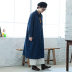 M-2XL 着回し ルーズシルエット デニム シャツワンピース M ライトブルー