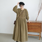L-4XL 超快適 柔らかい シンプル スウィート ワンピース L 写真通り
