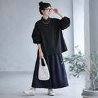 M-L 甘すぎない ふんわり袖の大人シャツ M ホワイト