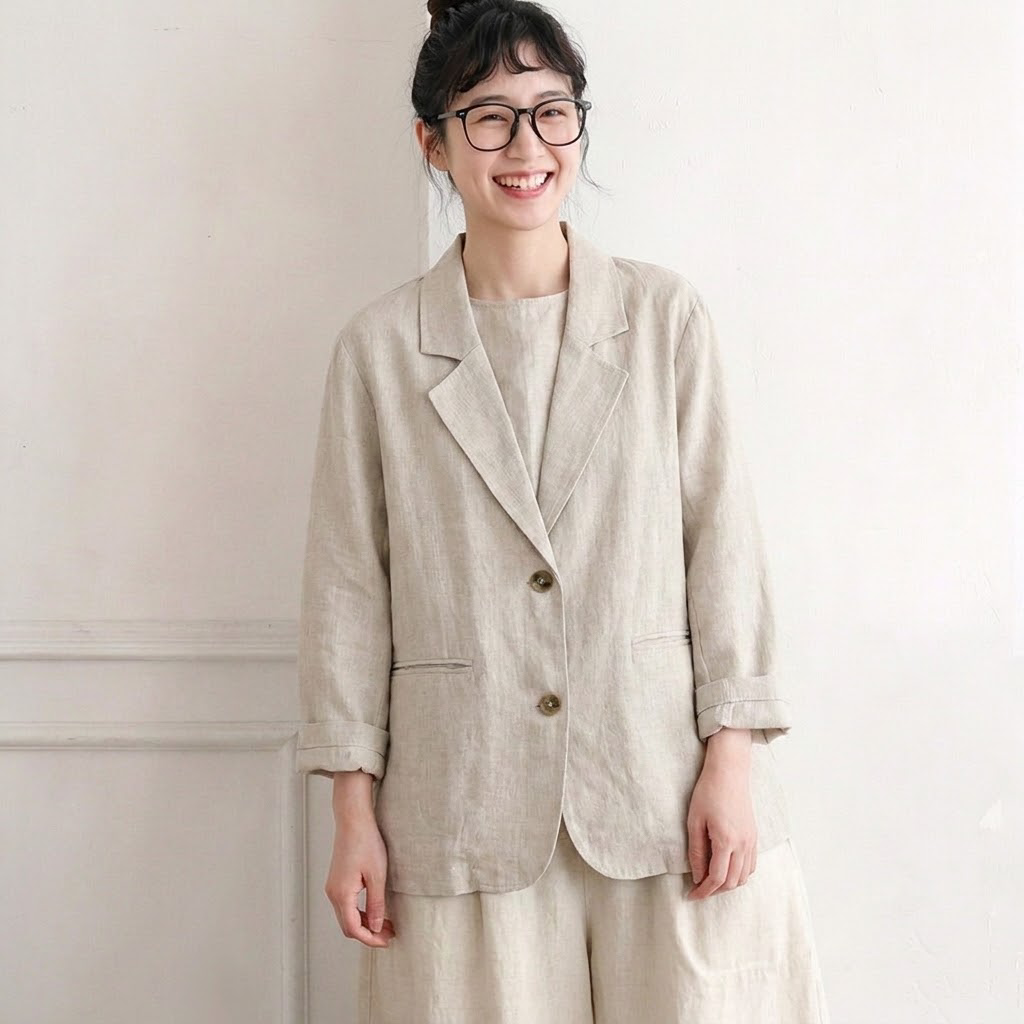 M-2XL レトロ ゆったり きれいめ シンプル 風合い豊か ジャケット 2XL アイボリー