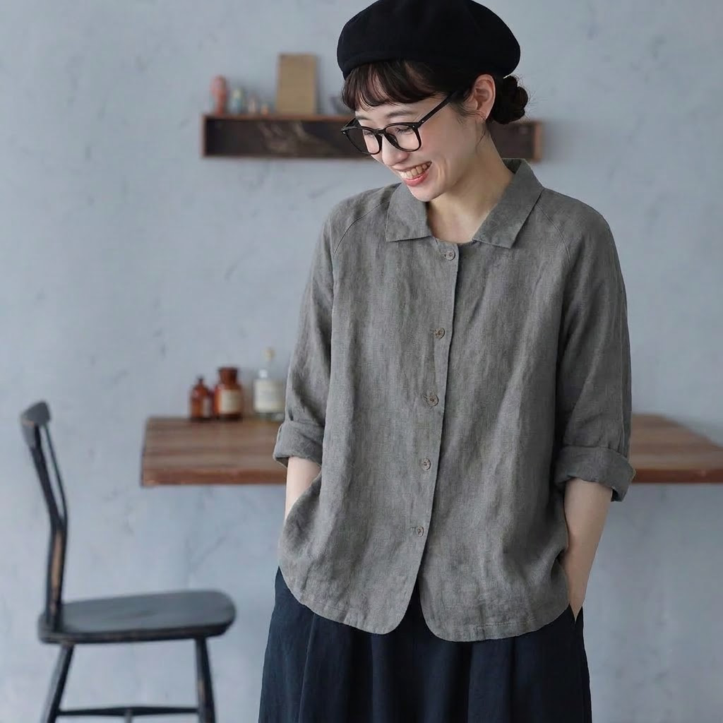 S-3XL 落ち着いたカラー きれいめ カーディガン S グレー