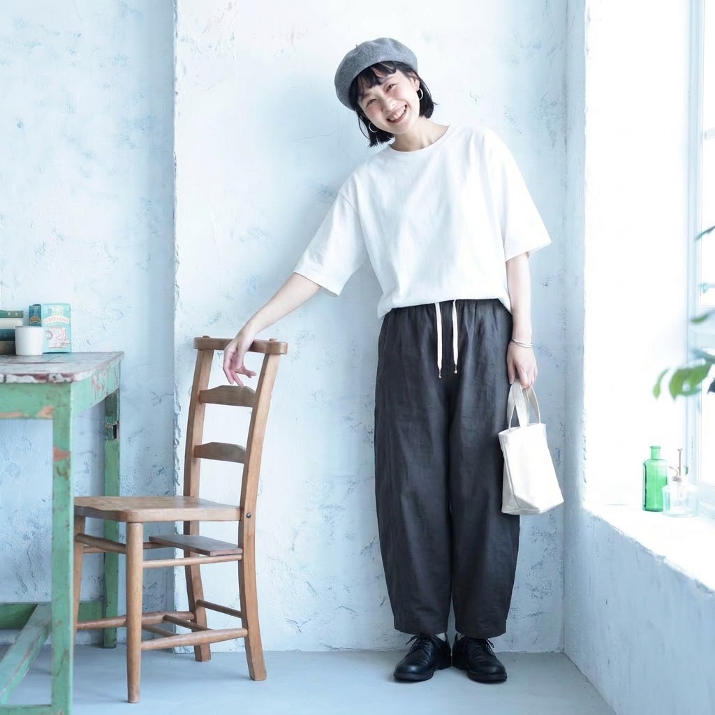 【コットン】M-2XL  ポケット付き 無地 上品見え シンプル カジュアルパンツ M グレー