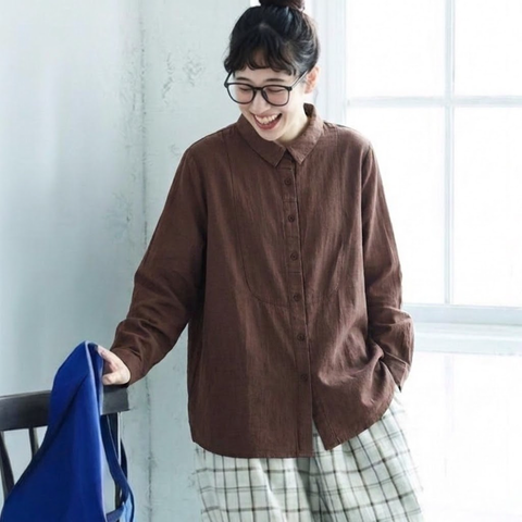 L-2XL きれいめ 秋向き 重ね着対応 デザイン切り替え ロングスリーブ シャツ L ロータスピンク
