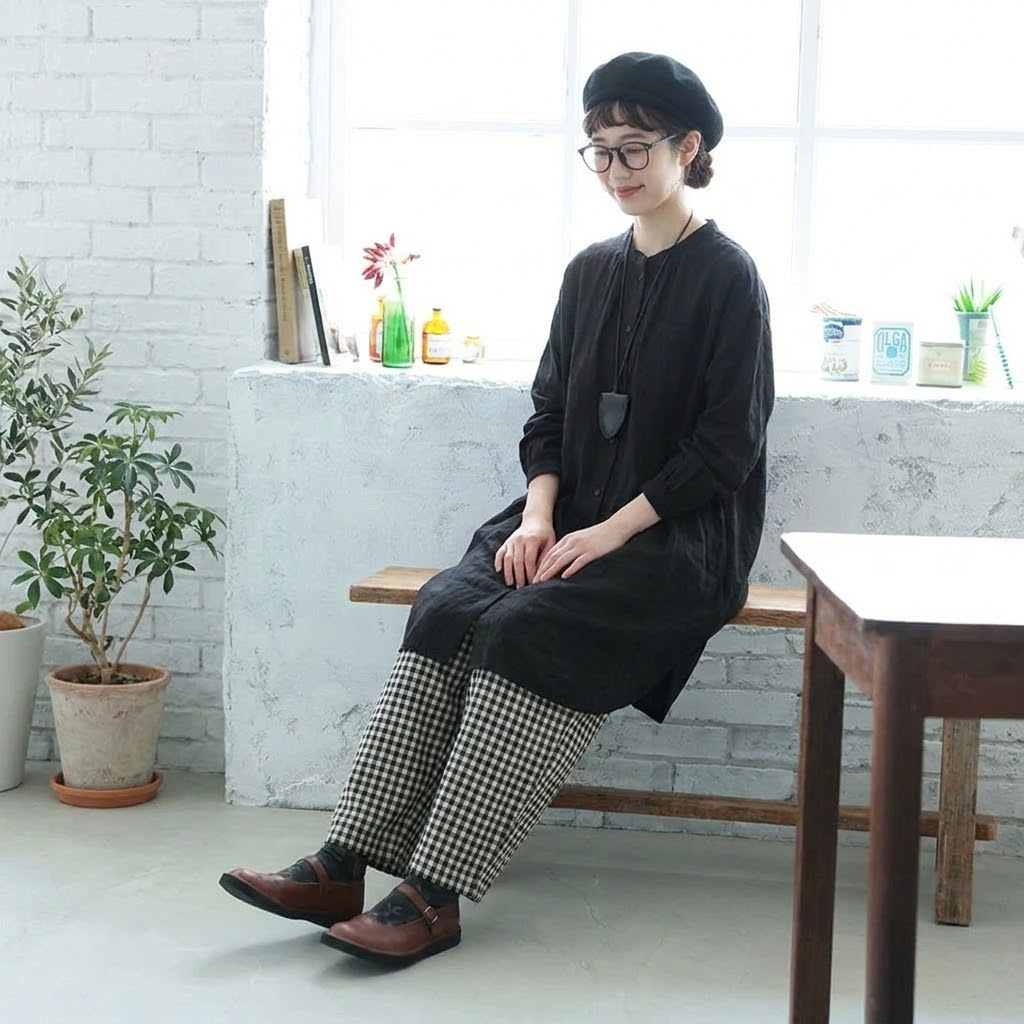 【コットン】M-2XL 女性に大人気 長袖 ボタン 無地 森ガール シャツ M 写真通り