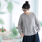 L-2XL 着回し 軽やか きれいめ 長袖 シャツ L ブルー