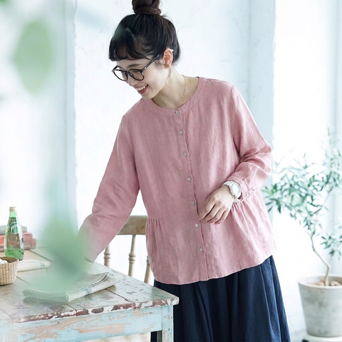 L-2XL 着回し 軽やか きれいめ 長袖 シャツ L ブルー