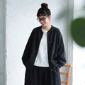 L-2XL 季節の変わり目 ゆったり きれいめ ジャケット 2XL ブラック
