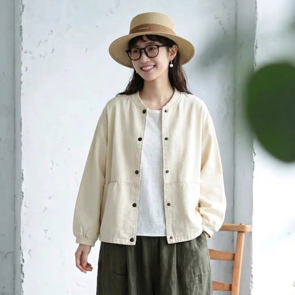L-2XL 季節の変わり目 ゆったり きれいめ ジャケット 2XL ホワイト