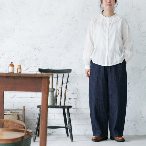 M-XL  デニム 無地  コーディネート ロング丈 通気性良い ナチュラル ジーンズ M デニムブルー