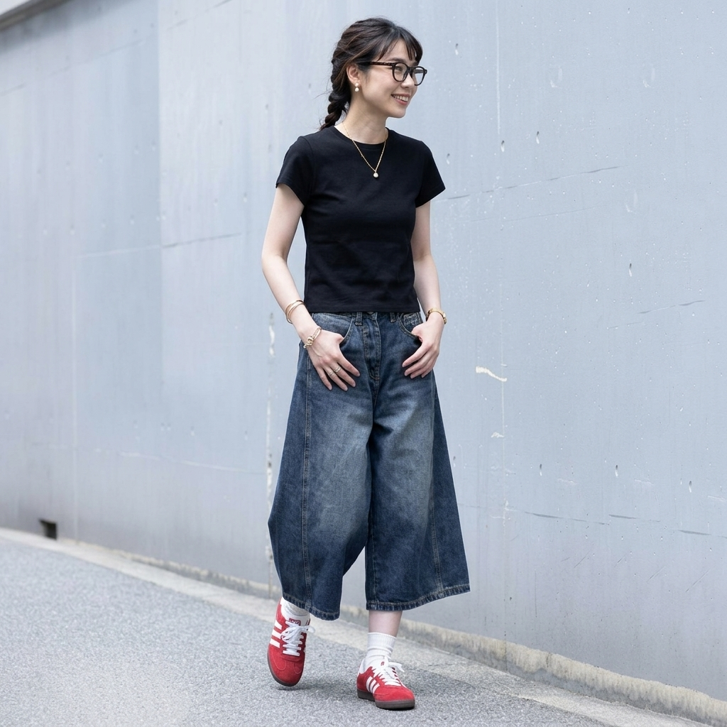 S-4XL オススメ クロップド丈（7分丈） 無地 ストレッチ デニム カジュアル パンツ S ブルー