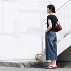S-4XL オススメ クロップド丈（7分丈） 無地 ストレッチ デニム カジュアル パンツ S ブルー