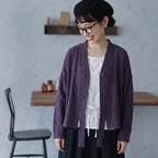 【ナチュラル】M-2XL 季節の変わり目 ボタン 上品見え 耐久性 秋色 無地 シャツ 2XL パープル