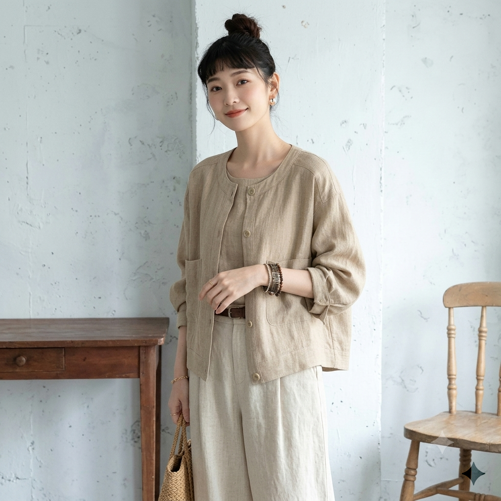 S-XL 夏でも涼しい ボタン 無地 長袖 ポケット付き 毎日使える カーディガン S ベージュ