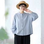 S-2XL スタンドカラー ダブル前立て ゆったり 季節の変わり目 シャツ S イエロー
