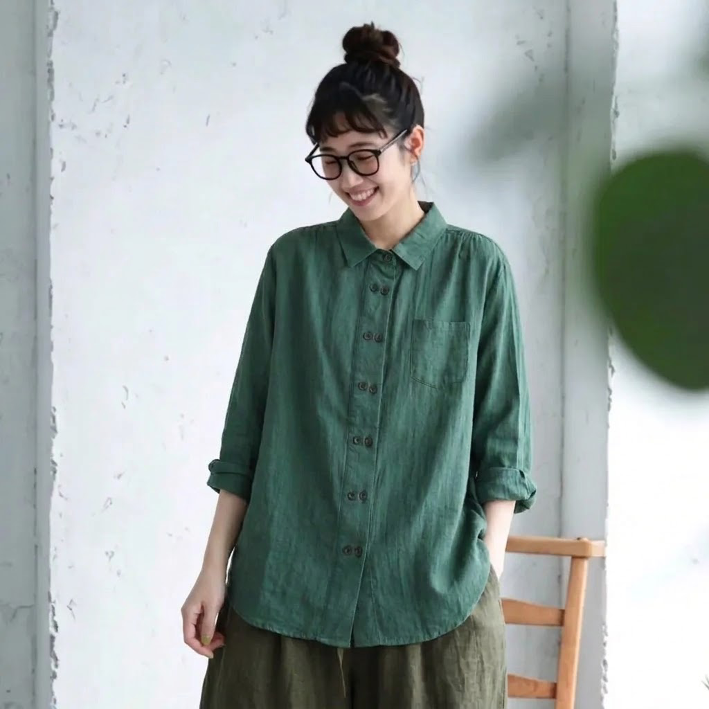 M-3XL ダブルブレス ノーマルスリーブ 無地 シンプル シャツ M ホワイト