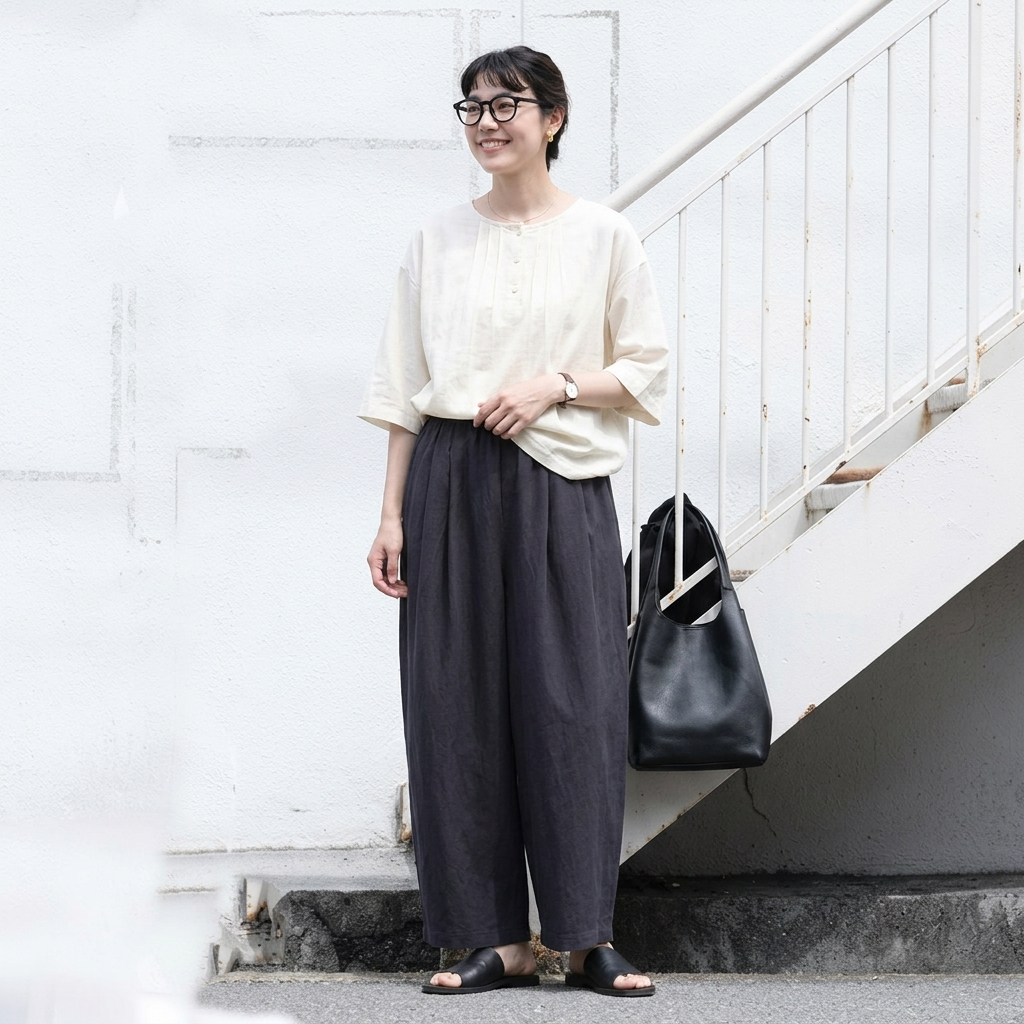 M-2XL 綿麻 ポケット付き 肌触り柔らかい  9分丈 ガウチョパンツ M ピンク