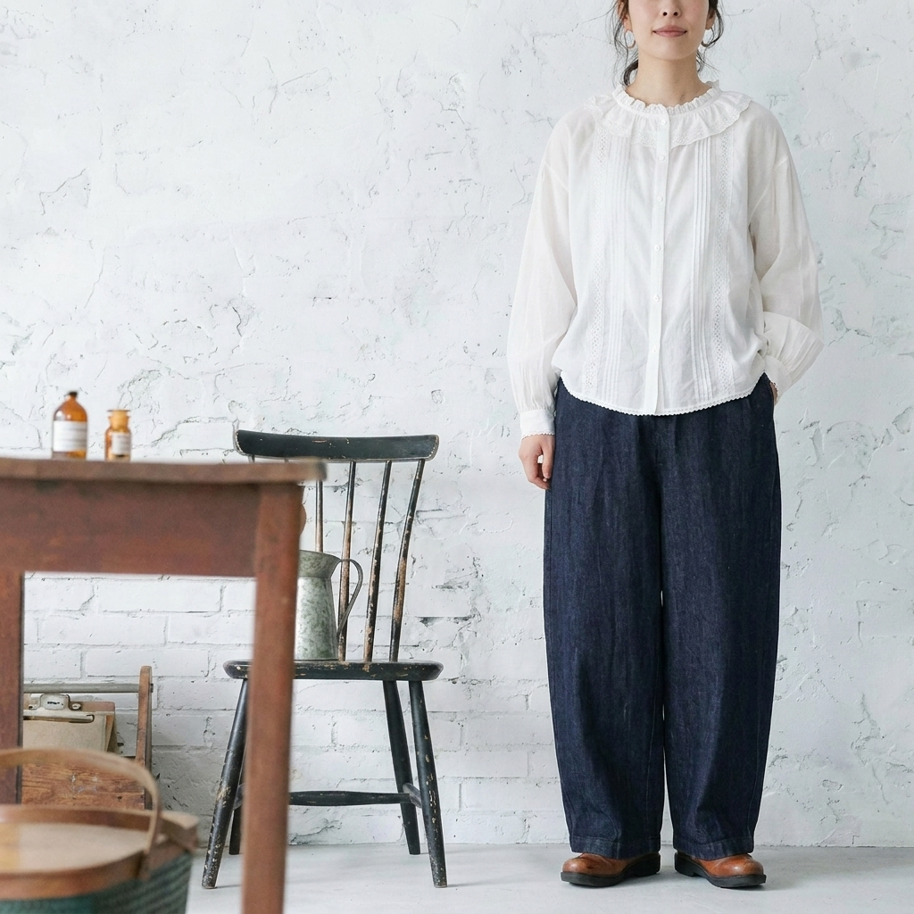 M-XL  デニム 無地  コーディネート ロング丈 通気性良い ナチュラル ジーンズ M デニムブルー